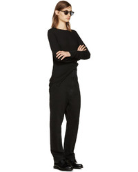 Черные кожаные ботильоны от Dr. Martens