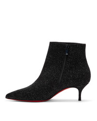 Черные кожаные ботильоны от Christian Louboutin