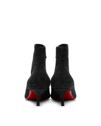 Черные кожаные ботильоны от Christian Louboutin