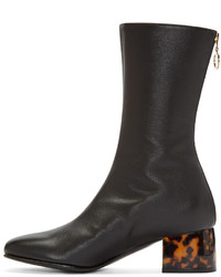 Черные кожаные ботильоны от Stella McCartney