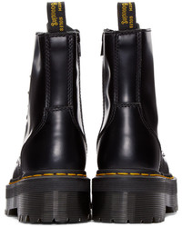 Черные кожаные ботильоны от Dr. Martens