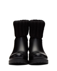 Черные кожаные ботильоны от Moncler