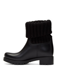 Черные кожаные ботильоны от Moncler