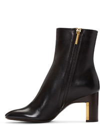 Черные кожаные ботильоны от Rosetta Getty