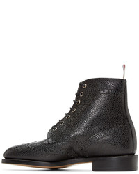 Черные кожаные ботильоны от Thom Browne