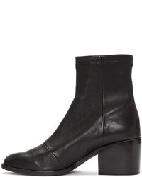 Черные кожаные ботильоны от Opening Ceremony