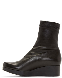 Черные кожаные ботильоны от Robert Clergerie