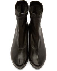 Черные кожаные ботильоны от Robert Clergerie