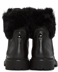 Черные кожаные ботильоны от Moncler