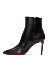 Черные кожаные ботильоны от Christian Louboutin