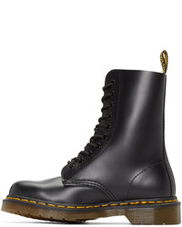 Черные кожаные ботильоны от Dr. Martens