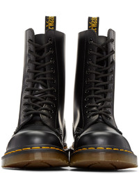 Черные кожаные ботильоны от Dr. Martens