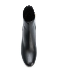Черные кожаные ботильоны от Salvatore Ferragamo