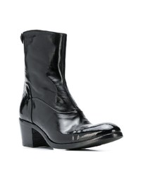 Черные кожаные ботильоны от Alberto Fasciani