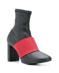 Черные кожаные ботильоны от MM6 MAISON MARGIELA