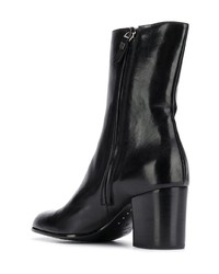 Черные кожаные ботильоны от Pantanetti
