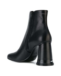 Черные кожаные ботильоны от MM6 MAISON MARGIELA