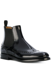 Черные кожаные ботильоны от Church's