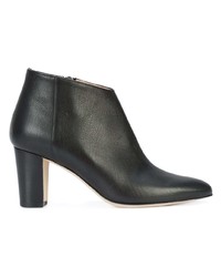 Черные кожаные ботильоны от Manolo Blahnik