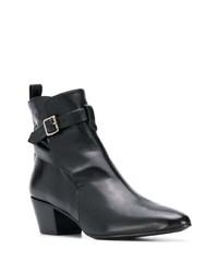 Черные кожаные ботильоны от Marc Ellis