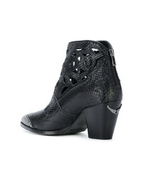 Черные кожаные ботильоны от Zadig & Voltaire