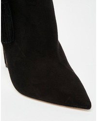 Черные кожаные ботильоны от Asos