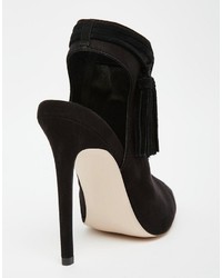 Черные кожаные ботильоны от Asos