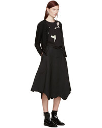 Черные кожаные ботильоны от Courreges