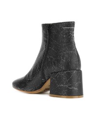 Черные кожаные ботильоны от MM6 MAISON MARGIELA