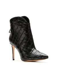 Черные кожаные ботильоны от Schutz