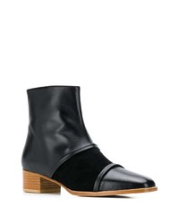 Черные кожаные ботильоны от Malone Souliers