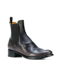 Черные кожаные ботильоны от Officine Creative