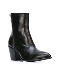 Черные кожаные ботильоны от Rocco P.