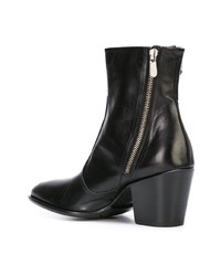 Черные кожаные ботильоны от Rocco P.