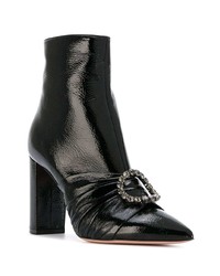 Черные кожаные ботильоны от Oscar Tiye