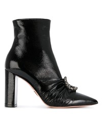 Черные кожаные ботильоны от Oscar Tiye
