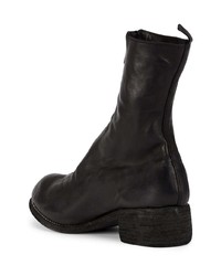 Черные кожаные ботильоны от Guidi