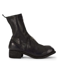 Черные кожаные ботильоны от Guidi