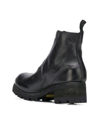 Черные кожаные ботильоны от Guidi