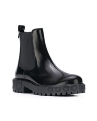 Черные кожаные ботильоны от Salvatore Ferragamo