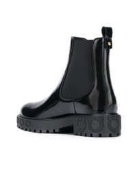 Черные кожаные ботильоны от Salvatore Ferragamo