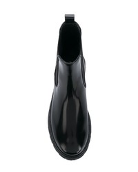 Черные кожаные ботильоны от Salvatore Ferragamo