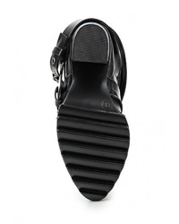 Черные кожаные ботильоны от Gioia