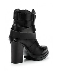 Черные кожаные ботильоны от Gioia