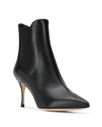 Черные кожаные ботильоны от Sergio Rossi