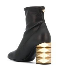 Черные кожаные ботильоны от Giuseppe Zanotti