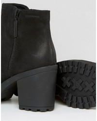 Черные кожаные ботильоны от Vagabond