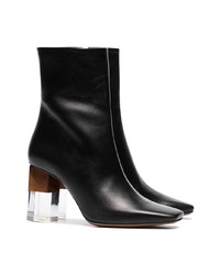 Черные кожаные ботильоны от Neous