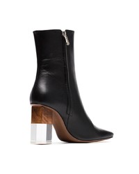 Черные кожаные ботильоны от Neous