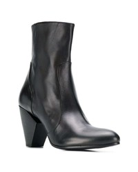 Черные кожаные ботильоны от Strategia